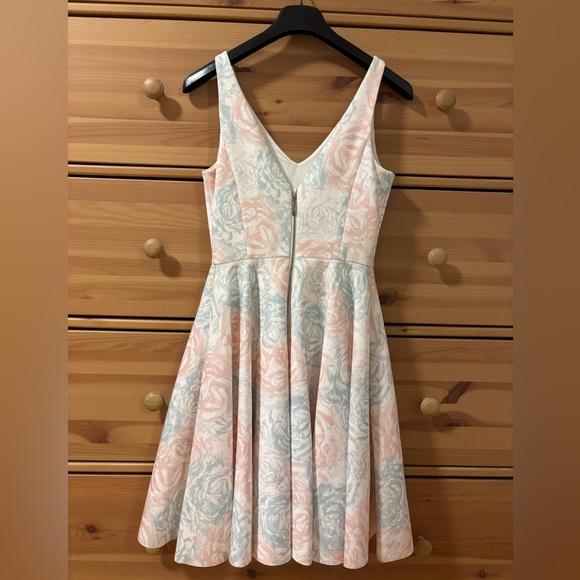 RW&CO. Pastel Pink and Blue Floral Fit-and-Flare Mini Dress - Picture 2 of 3